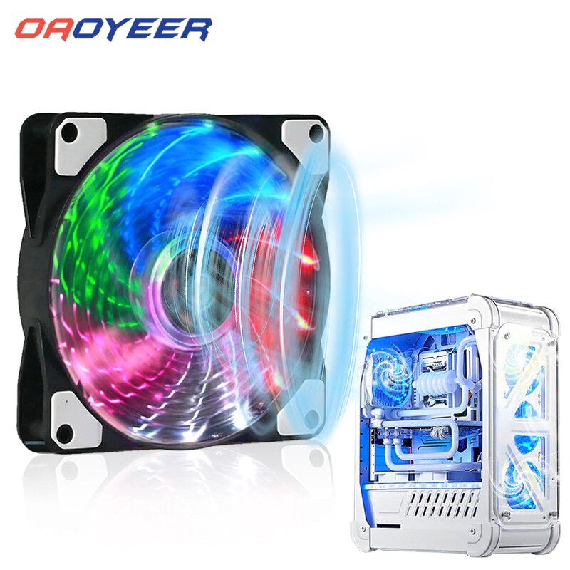 PC ǻ Ʈ ϷƮ LED ð  ,  ð RGB ð ǻ  ׼, 120mm, 12cm, 120X120X25mm, 12V